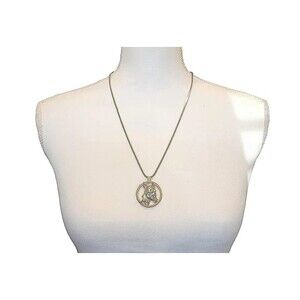 Sterling Silver Donkey Head Pendant Necklace. 24"